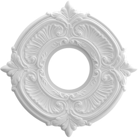EKENA MILLWORK Attica Thermoformed PVC Ceiling Medallion (Fits Canopies up to 4 1/8"), 10"OD x 3 1/2"ID x 3/4"P CMP10AT